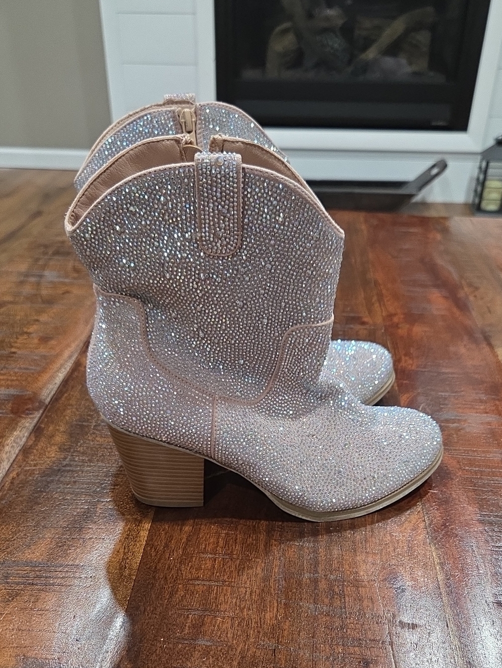 Torrid Sparkling Cowgirl Booties Size 7.5
